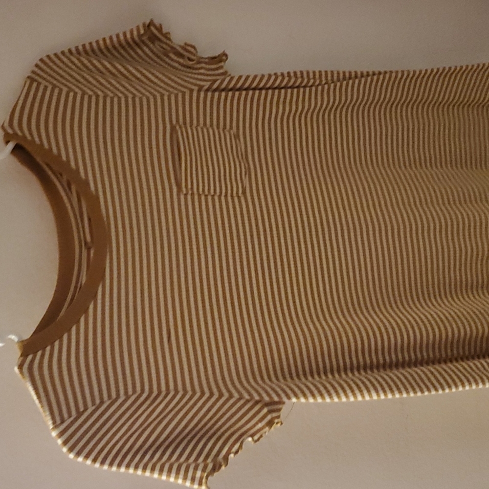 Mustered yellow striped dress